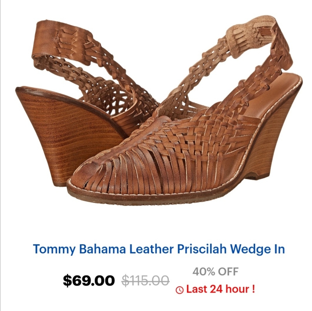 Tommy Bahamas Priscilah Wedge Slingback Sandal Size 9
